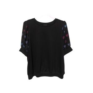 TO. Torrid Black Heart Sheer Sleeved Top (1)